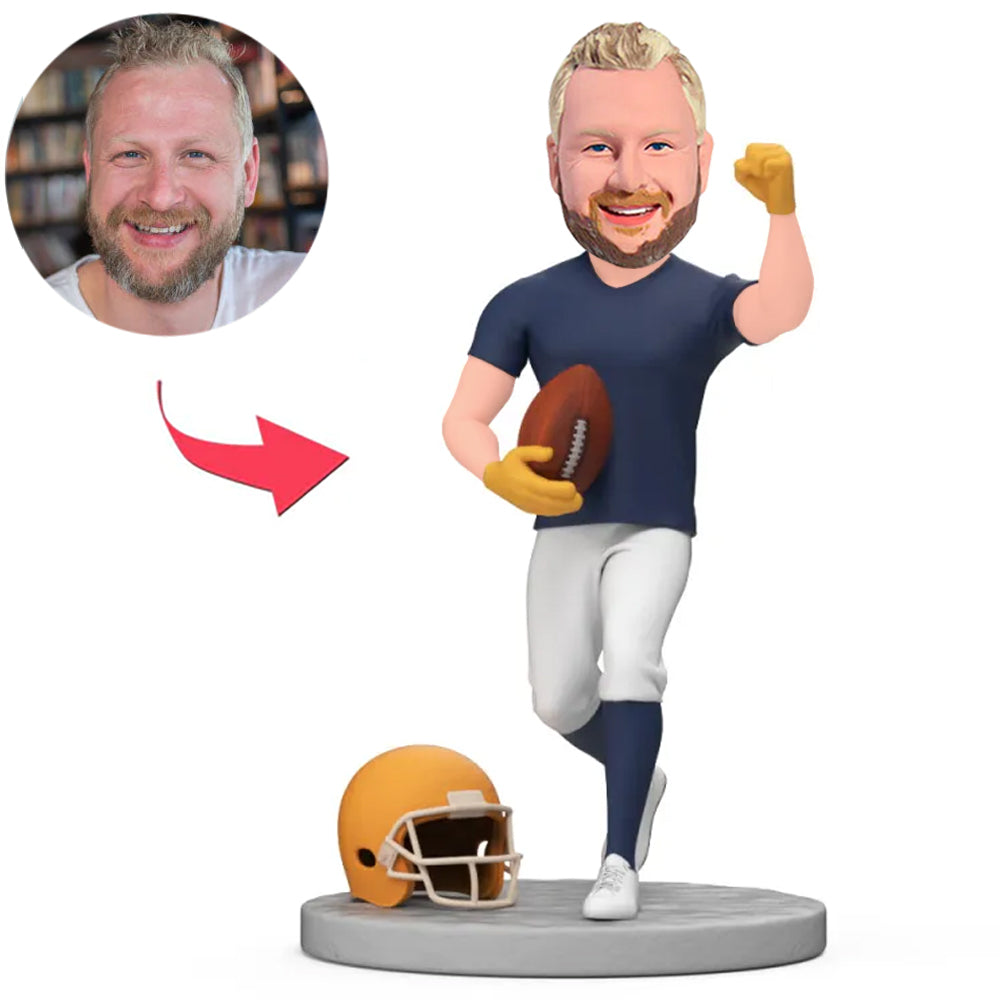 Football Player Cheer Custom Bobbleheads
