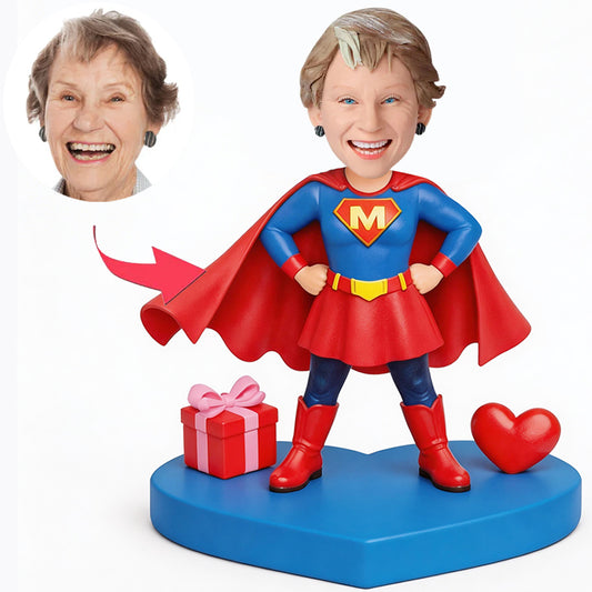 Super Mom with Deluxe Base Custom Bobbleheads