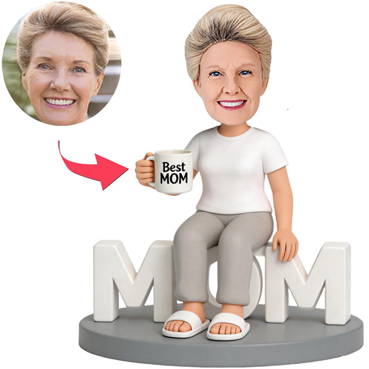 Best Mom Sitting on Mom Base Custom Bobbleheads