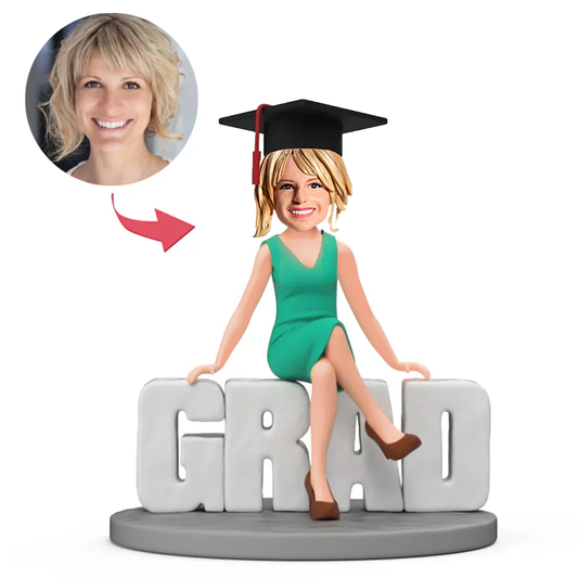 Custom Bobbleheads GRAD Lady in Green Dress