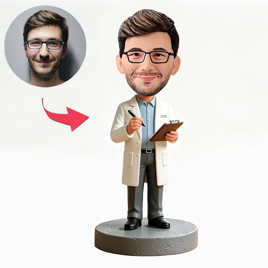 Male Psychologist Holding Pen Custom Bobbleheads