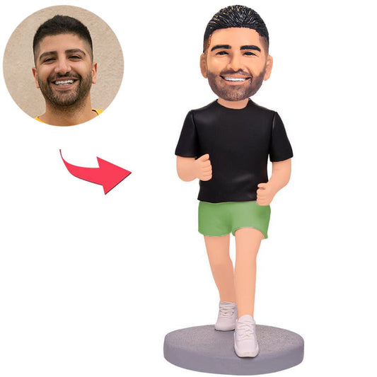 Athlete Running Man Custom Bobbleheads