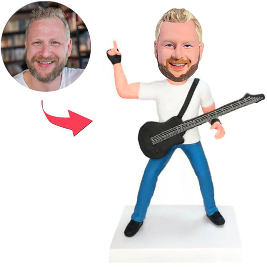Happy Musicians Man Custom Bobblehead