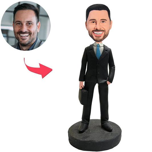 Business Man with Bag Custom Bobbleheads