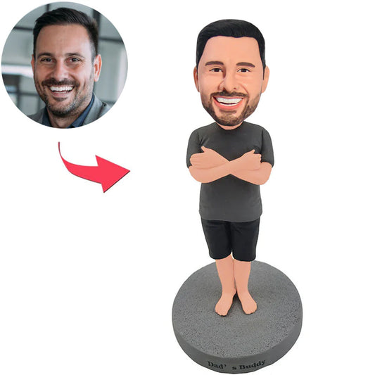 Man with Hands on Shoulder Custom Bobbleheads