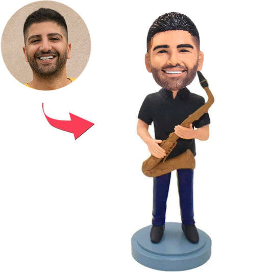 Man Playing Saxophone Custom Bobbleheads