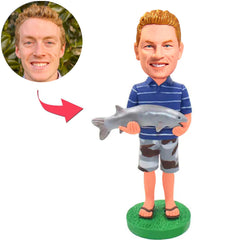 Man Holding Big Fish Custom Bobbleheads