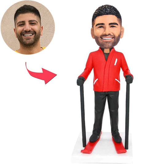 Man Skiing Custom Bobbleheads