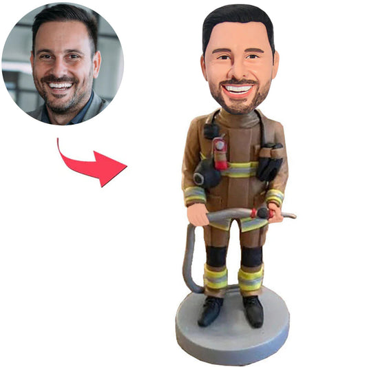 Firemen with Water Hose Custom Bobbleheads