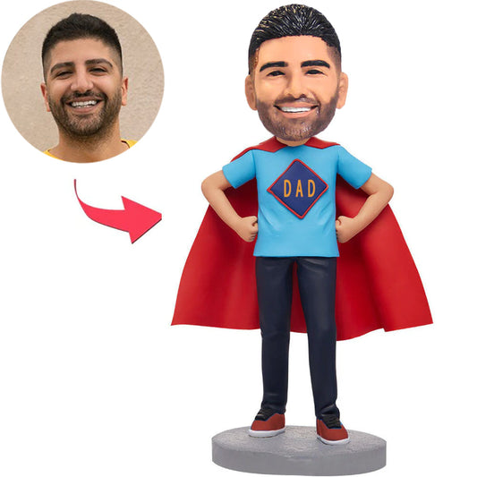 Custom Superhero Super Dad Bobbleheads