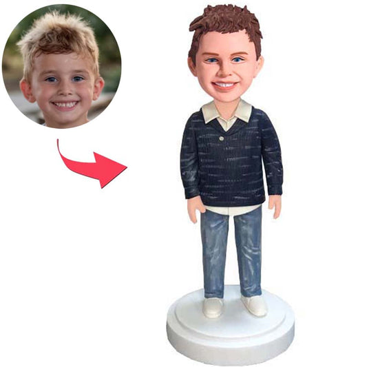 Happy Fashion Boy Custom Kid Bobbleheads