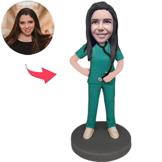 Professional Female Doctor Custom Bobbleheads