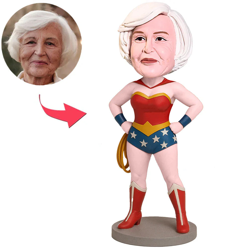 Red Clothes Wonder Woman Custom Bobbleheads